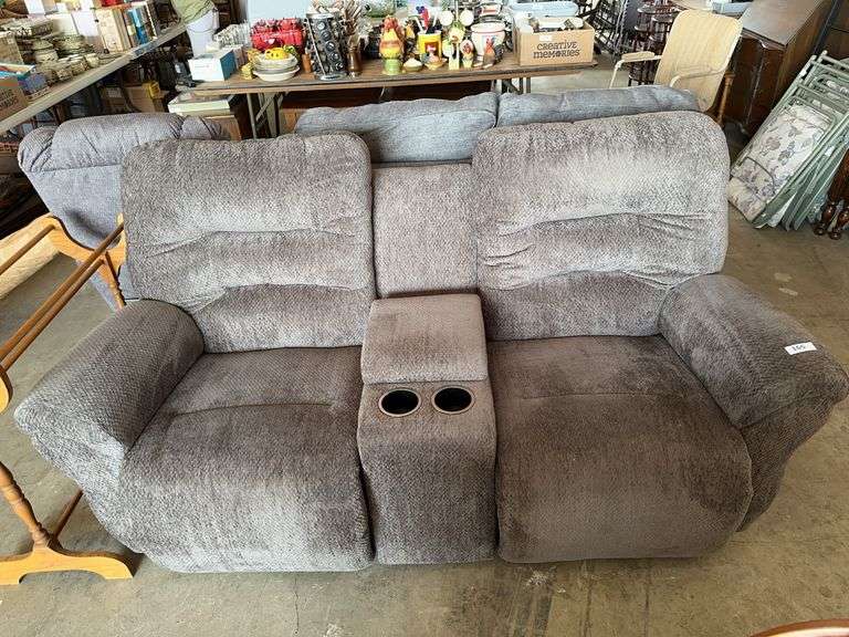 Dual Reclining Loveseat with center storage and cup holders - 76x36x40" image
