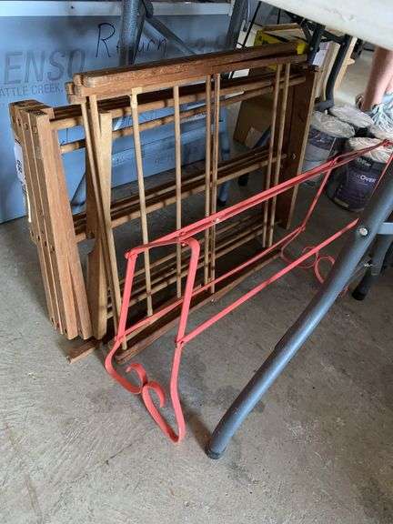 Clothes drying racks - 2 wooden 1 metal image