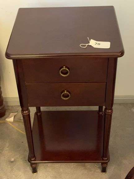 28” lamp table w/ 2 drawers image
