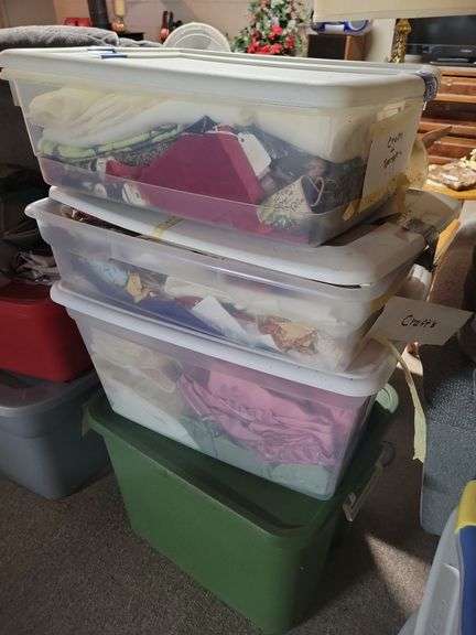 Tubs of Fabric and Crafts image