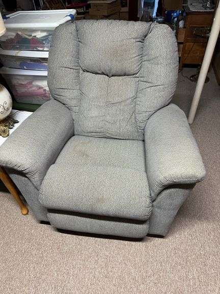 Pair of grey rocker recliners image