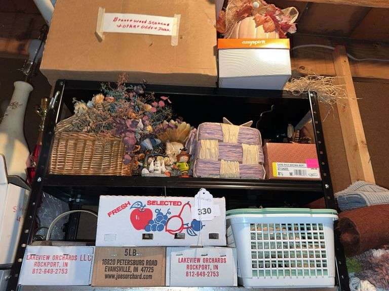 Contents of 3 shelves image