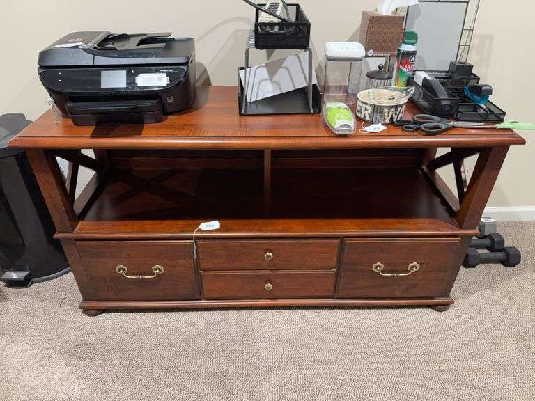 Ethan Allen credenza file cabinet 57" x 29" x 19" image