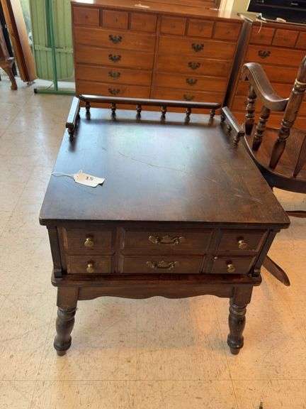 Pine 1 drawer lamp table image