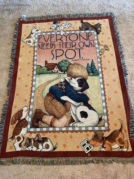 2 throw blankets, pillow image