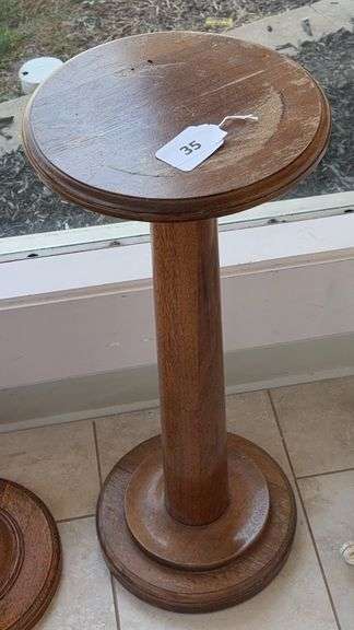 30” plant stand w/ worn top image