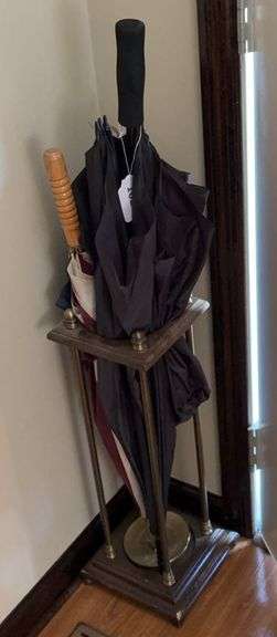 Umbrella stand w/ umbrellas image