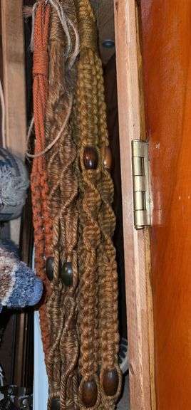 Macrame hangers, curtain rods image