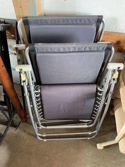 2 Zero Gravity Folding Lounge Chairs image