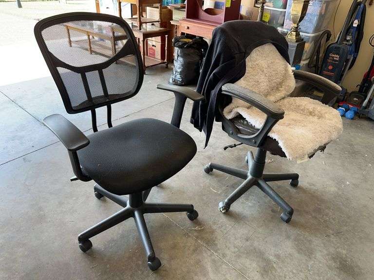 2 rolling office/shop chairs image