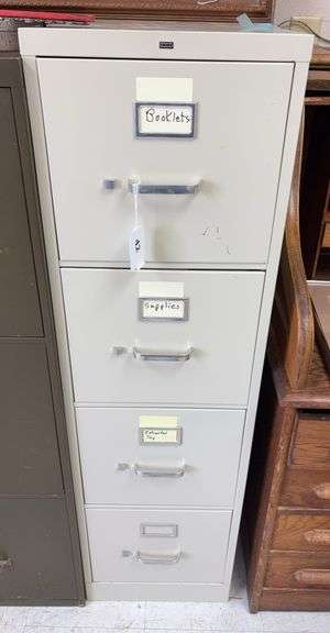 HON 4 drawer metal file cabinet image