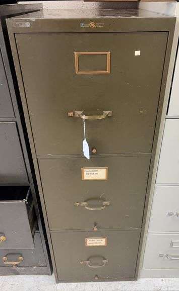 3 drawer metal file cabinet image