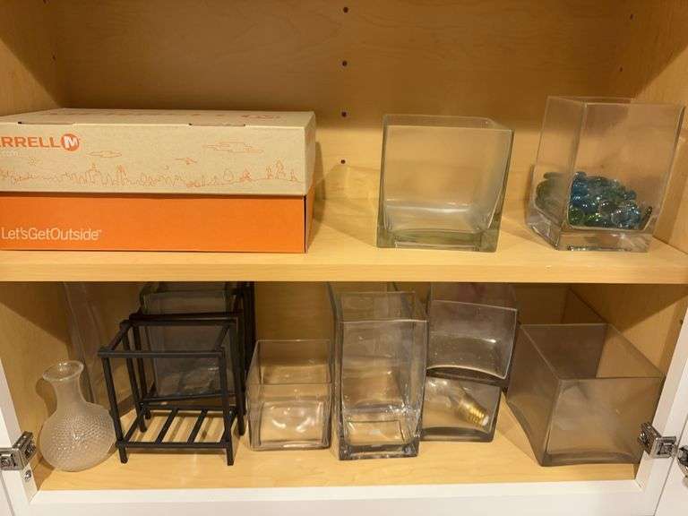 Large lot of square vases and ball vases image