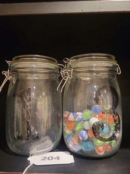 Jars w/Clamp Lid, Marbles image