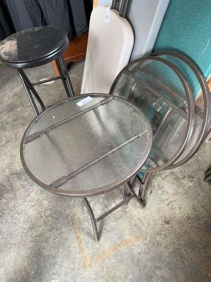 3 - 18" glass top table image