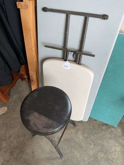 Folding table and stool image