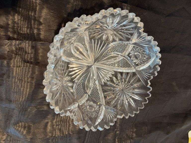 8” cut glass bowl image