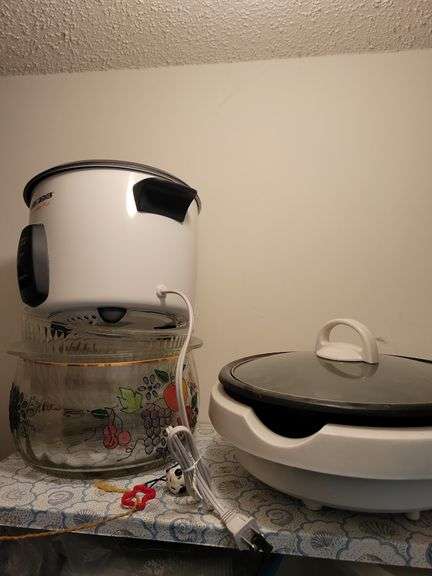 Black and Decker Rice Cooker, Aroma 3 qt Grillet, Glass Containers image