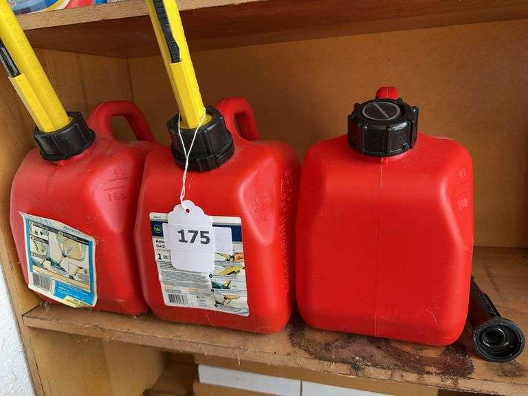 3 - 1 gallon gas jugs image