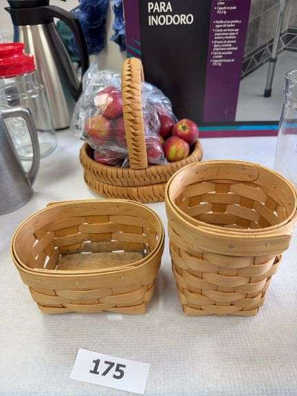 2 Royce Craft Baskets (signed & dated), basket with faux fruit image