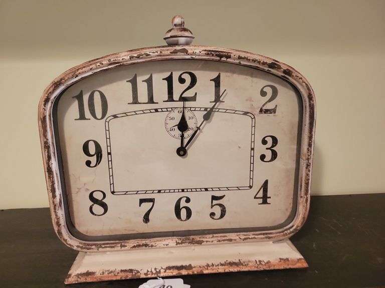 Tin Clock w/ Glass Front image