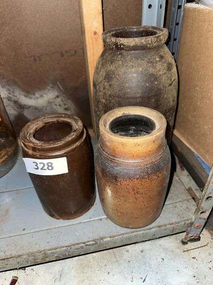 3 pottery canning jars image