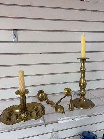 Brass candle holders image