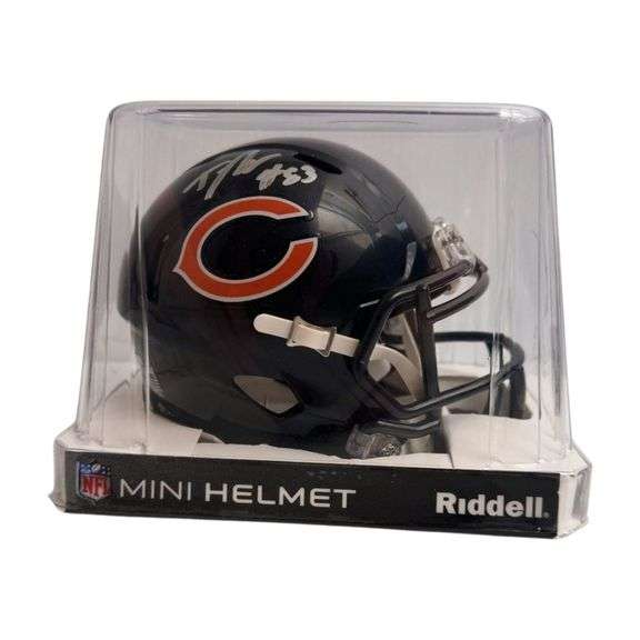 Autographed Bears Mini Helmet image