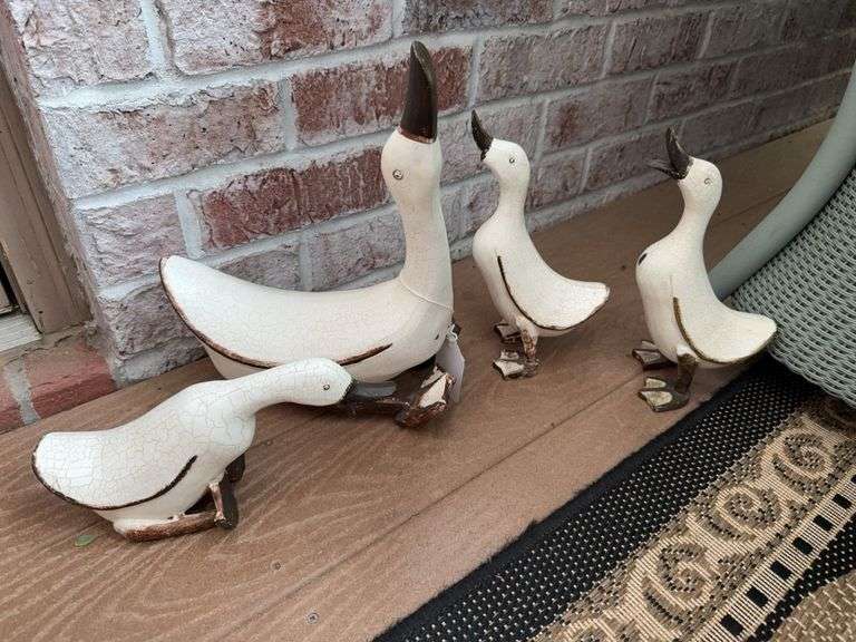 4 Resin ducks 5" - 12" image