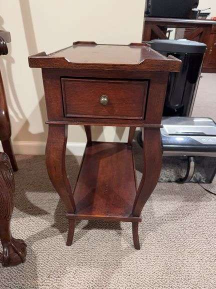 Ethan Allen 1 drawer table 12" x 24" x 22"￼ image