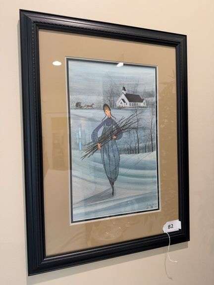 Framed & matted P. Buckley Moss limited edition print 566/1000 image