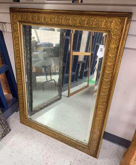 Gold Tone bevel edge mirror image