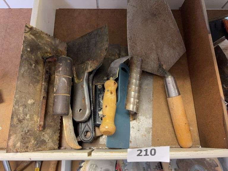Concrete tools, putty knives image