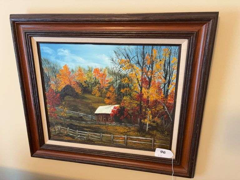 Oil on canvas, 2 bird clocks, 5 prints image