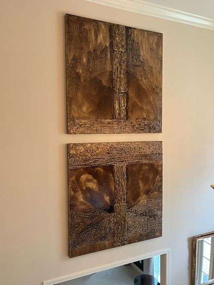 Two Paintings in Foyer over Entrance image