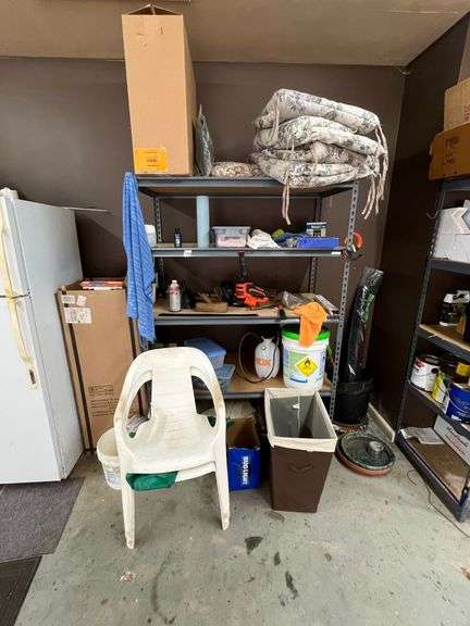 Contents from Refrigerator Wall Offset - Metal Storage Rack & Contents image