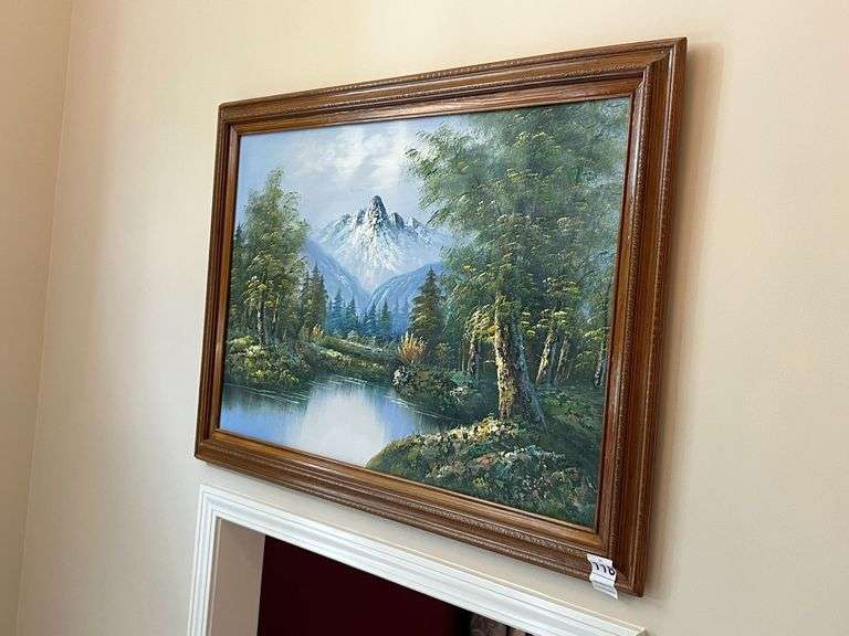 Painting - Mountain & Lake - 41" x 30" image