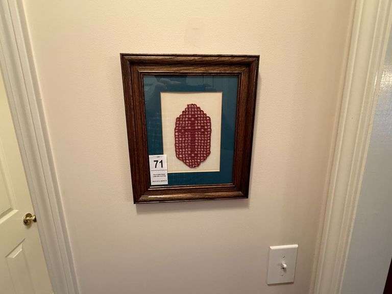 Hand Crocheted Framed Cross image