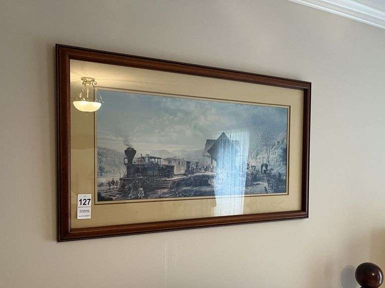 Train & Train Station Print image