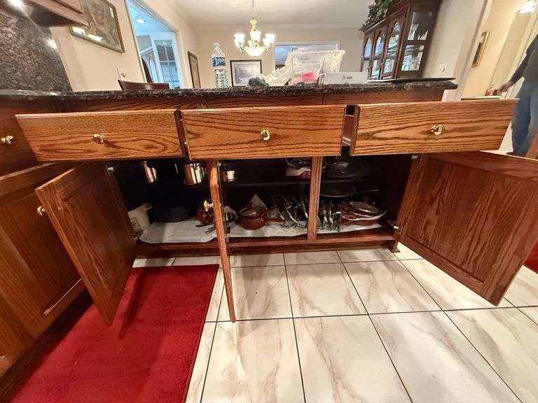 Contents of 3 Lower Cabinets under Bar image