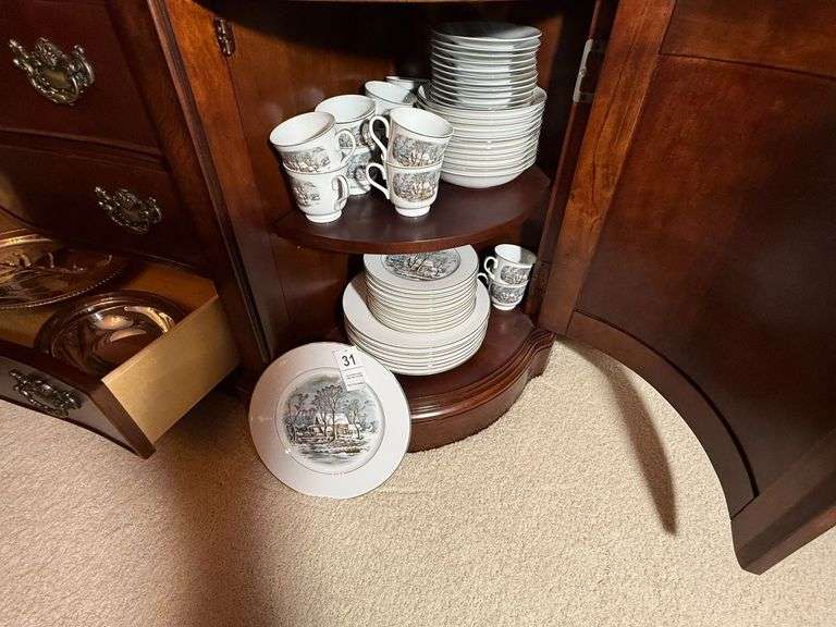 Ten Piece Dinnerware Setting - Winter Scene image