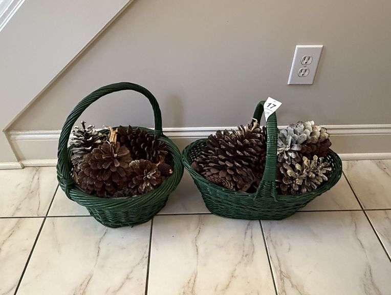 Two Baskets and Pine Cones image