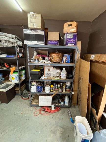 Metal Storage Rack & Contents image