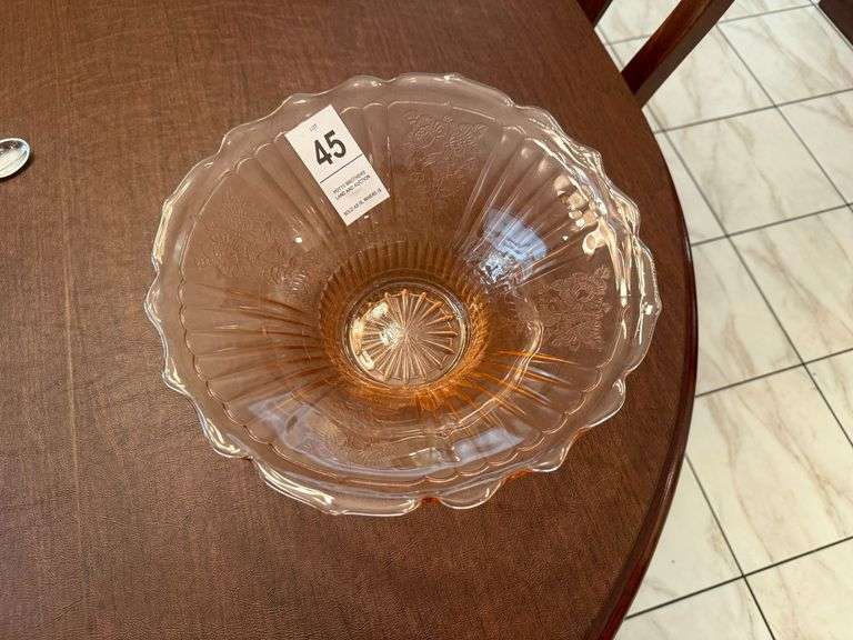 Pink Depression Glass Bowl image