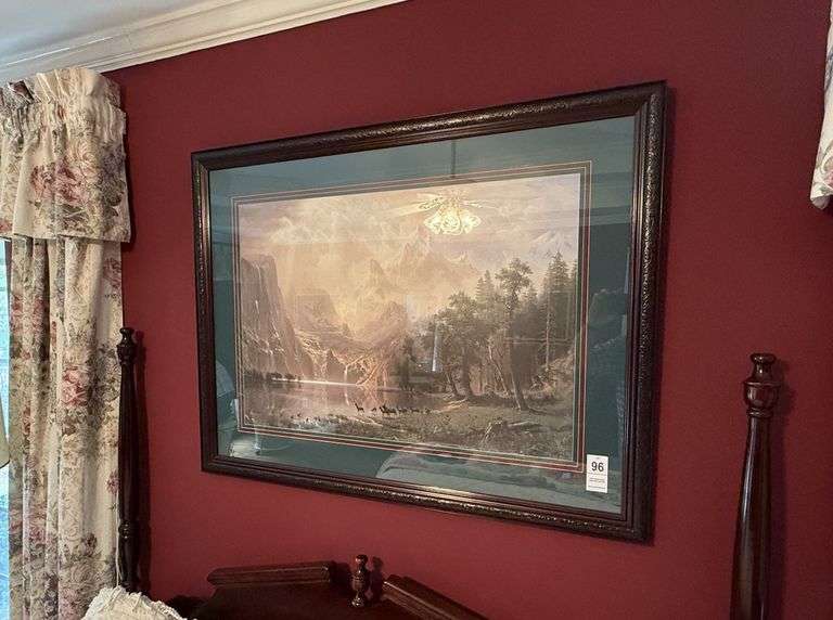 Elk & Mountain Print - 34" x 44" image