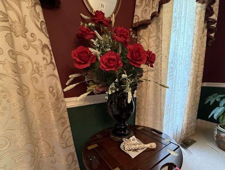 Brush & Pan, Vase & Flowers image