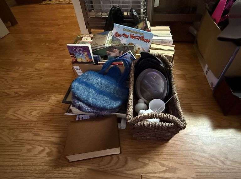 Books, Basket, Purse image