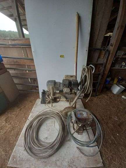 Graco Gas Powered Sprayer w/Accessories, Campbell Hausfeld Paint Sprayer image