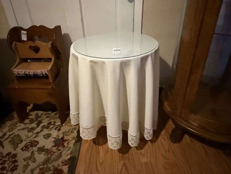 Round Glass Top Table image