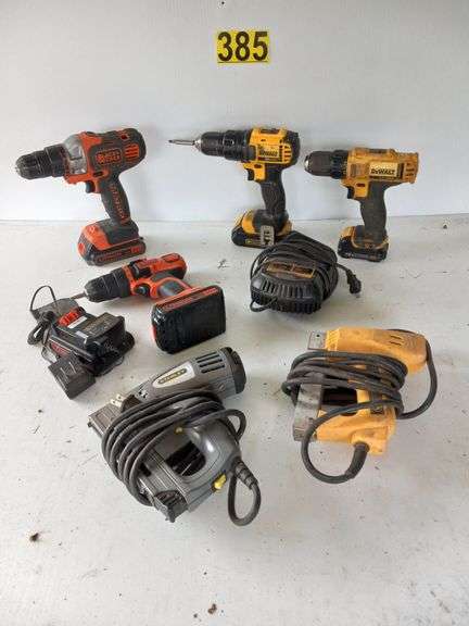 Drills, Staplers, Battery Chargers - DeWalt, Black & Decker, Stanley image